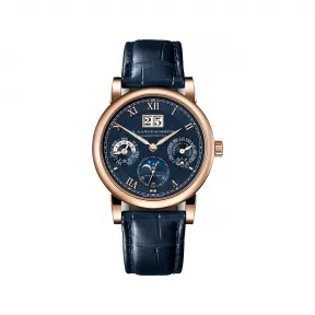 朗格/A.Lange&sohne LANGEMATIK PERPETUAL系列 38.5MM 18K玫瑰金表背: 蓝宝石水晶玻璃 自动机械机芯 男表 310.037 E